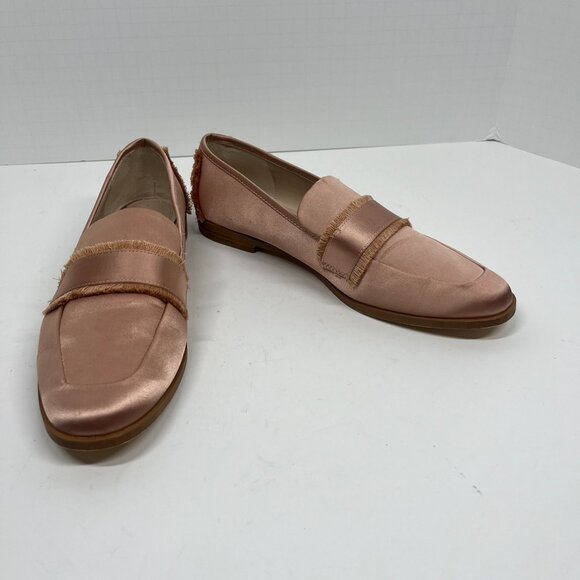 Zara Blush Pink Satin Fringed Flat Loafer Size 8 US / 39 EU - Picture 5 of 7